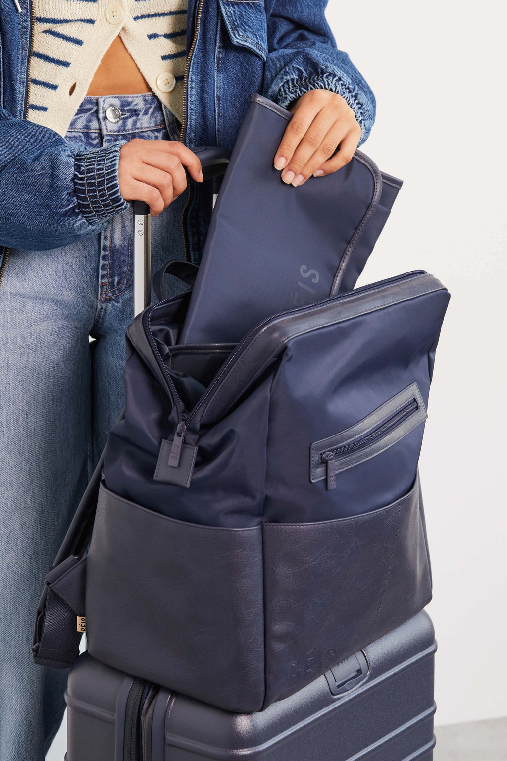 Resale The Backpack Diaper Bag in Navy